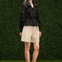 Raelynn Peplum Ruffle Layer Organza Shirt - MEAN BLVD