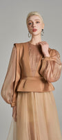 Raina Gathered See-Through Voile Midi Skirt - MEAN BLVD