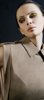 Rainbow A-line Collared Neck Silk Wool Knee-length Dress - MEAN BLVD