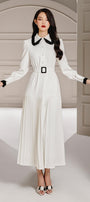 Randy Drop Waist Pleated Cotton Silk Midi Dress - MEAN BLVD