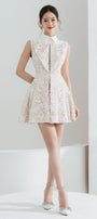 Ratih A-line Pointed Flat Collar Lace Mini Dress - MEAN BLVD