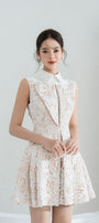 Ratih A-line Pointed Flat Collar Lace Mini Dress - MEAN BLVD