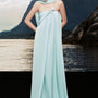 Rayan Strapless Pleated Chest Silk Maxi Dress - MEAN BLVD