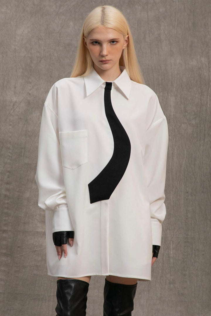 Rebecca Straight Asymmetric Cotton Shirt - MEAN BLVD
