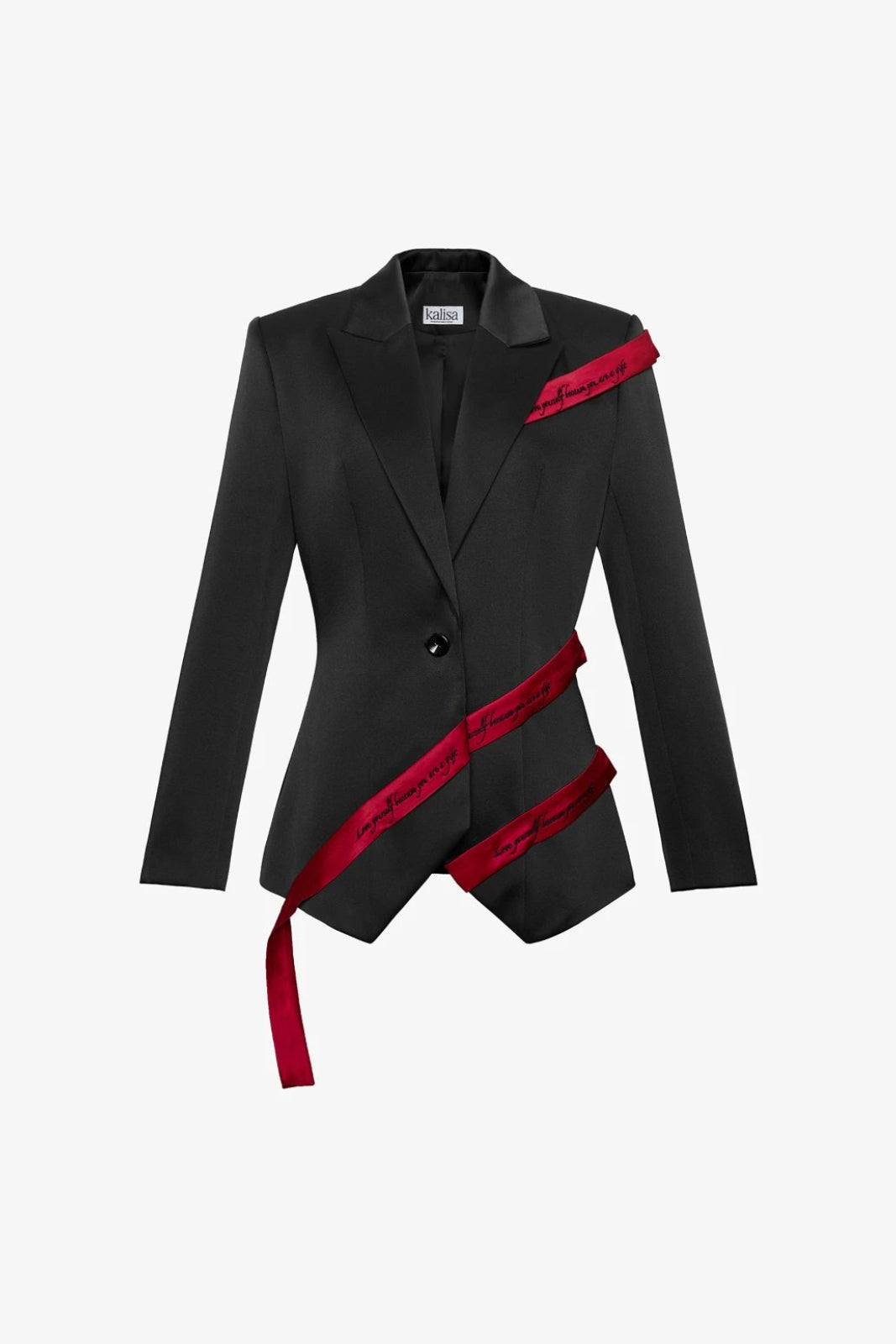 Red-Striped Ribbon Blazer - MEAN BLVD