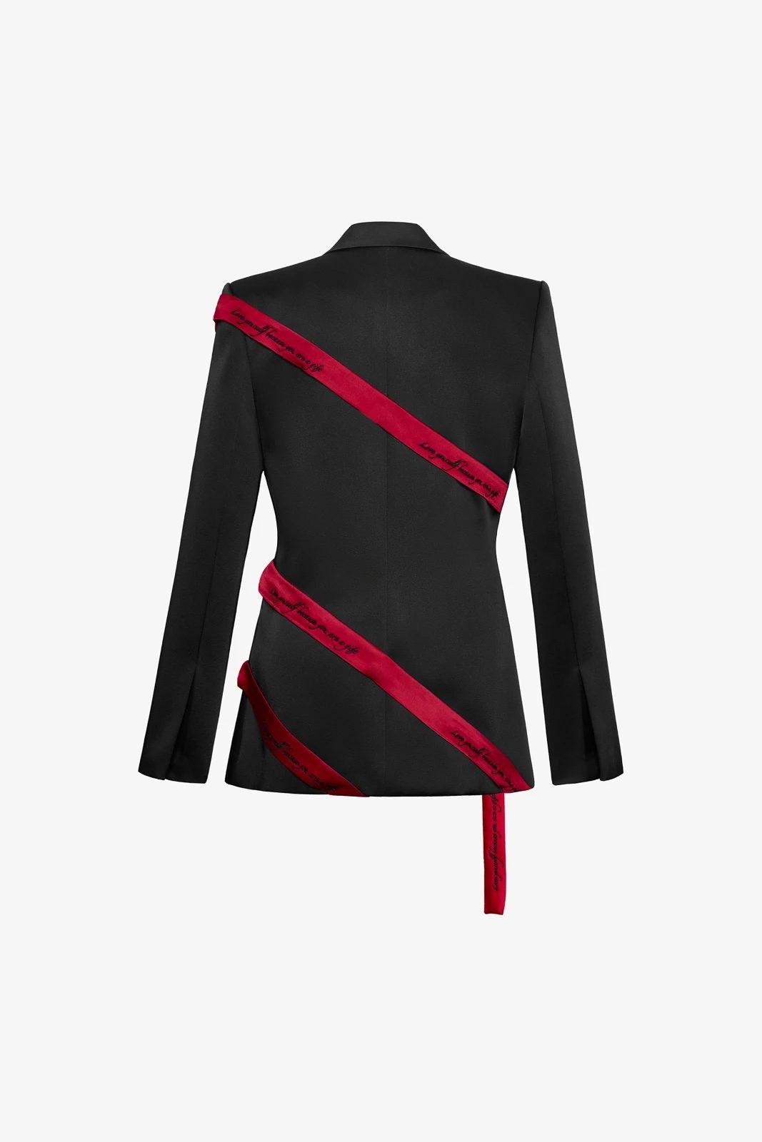 Red-Striped Ribbon Blazer - MEAN BLVD