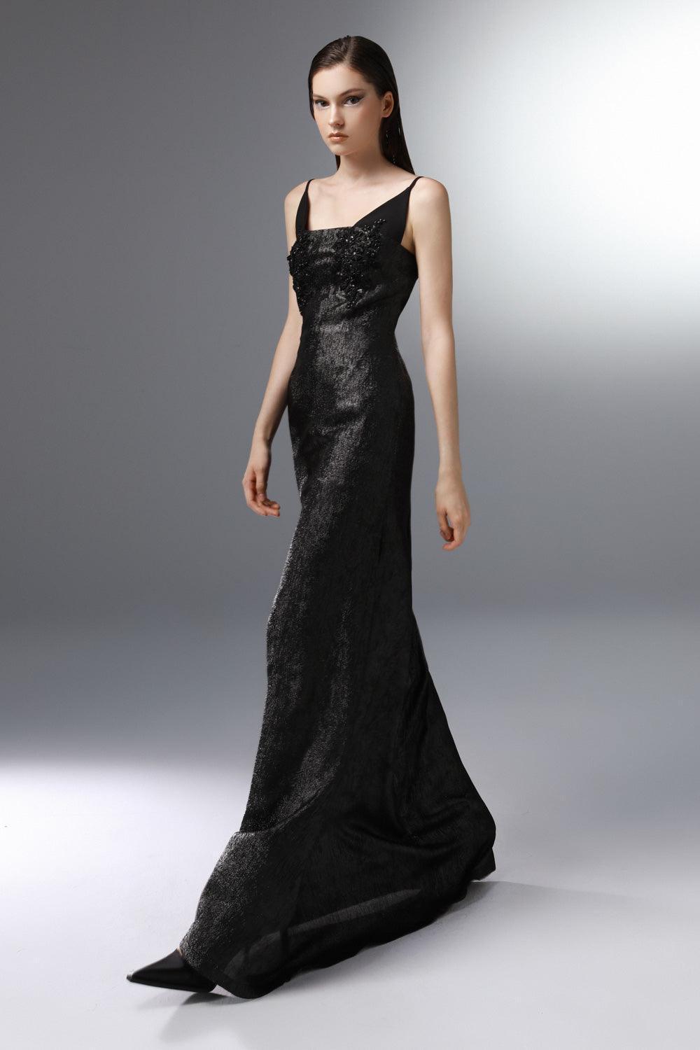 Regale A-line Sleeveless Poly Silk Floor Length Dress - MEAN BLVD