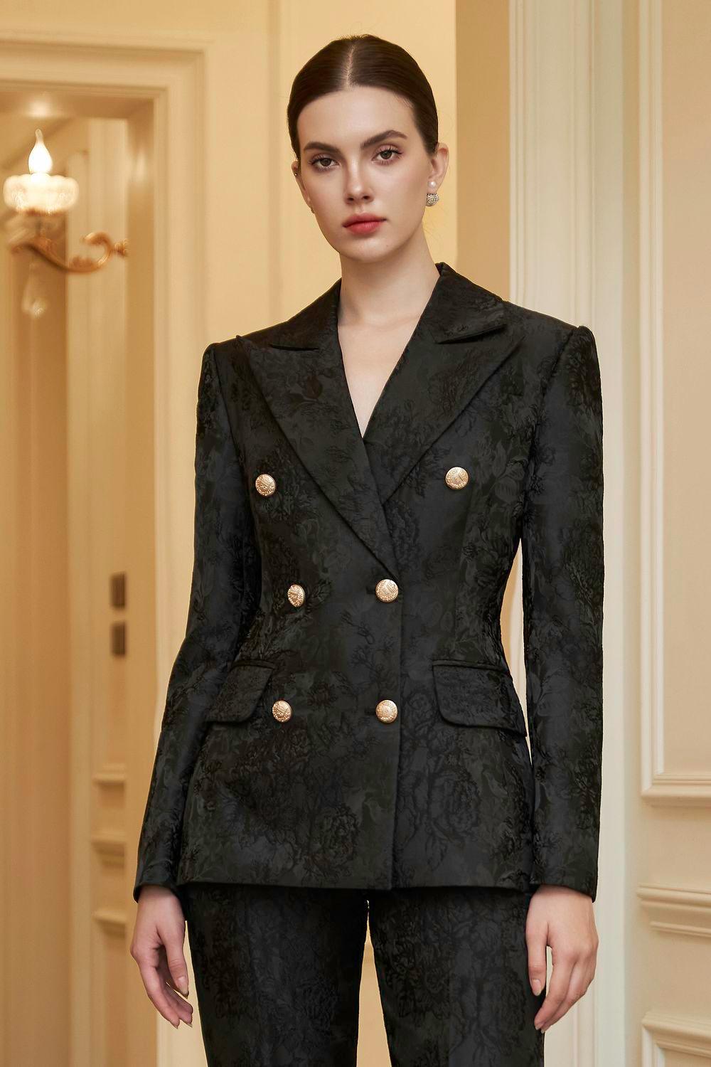 ELOQUII Women's Plus Size Brocade Blazer Jacket - Walmart.com