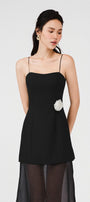 Reign A-line Spaghetti Strap Rain Cloth Ankle Length Dress - MEAN BLVD