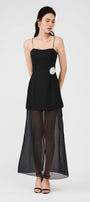 Reign A-line Spaghetti Strap Rain Cloth Ankle Length Dress - MEAN BLVD