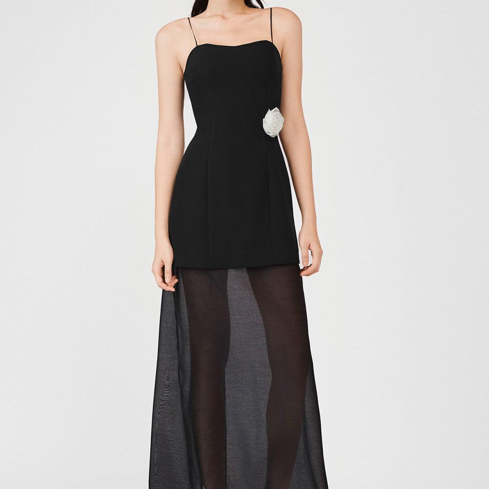 Reign A-line Spaghetti Strap Rain Cloth Ankle Length Dress - MEAN BLVD