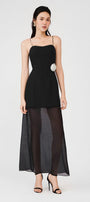 Reign A-line Spaghetti Strap Rain Cloth Ankle Length Dress - MEAN BLVD