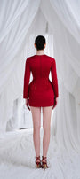 Remy A-line Round Neck Organdy Mini Dress - MEAN BLVD
