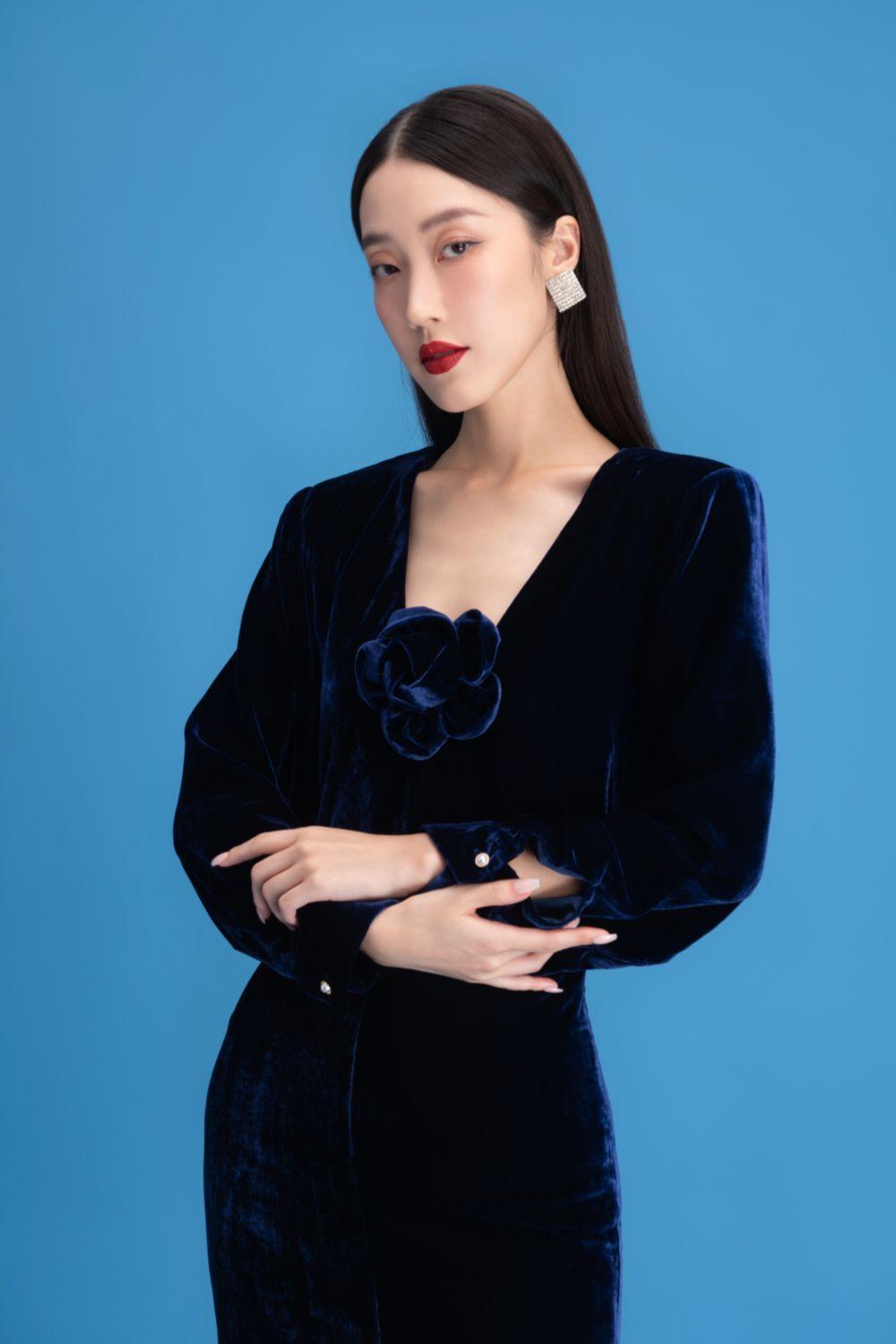 Renata Sheath Long Sleeved Velvet Maxi Dress - MEAN BLVD