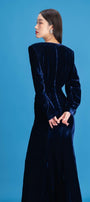 Renata Sheath Long Sleeved Velvet Maxi Dress - MEAN BLVD