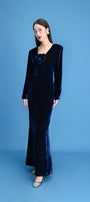 Renata Sheath Long Sleeved Velvet Maxi Dress - MEAN BLVD