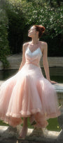 Reverie Halter Sleeveless Tulle Ankle Length Dress - MEAN BLVD