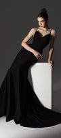 Revival Mermaid Sweetheart Neck Wool Cotton Floor Length Dress - MEAN BLVD