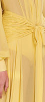 Reyna A-line Bishop Sleeved Chiffon Floor Length Dress - MEAN BLVD