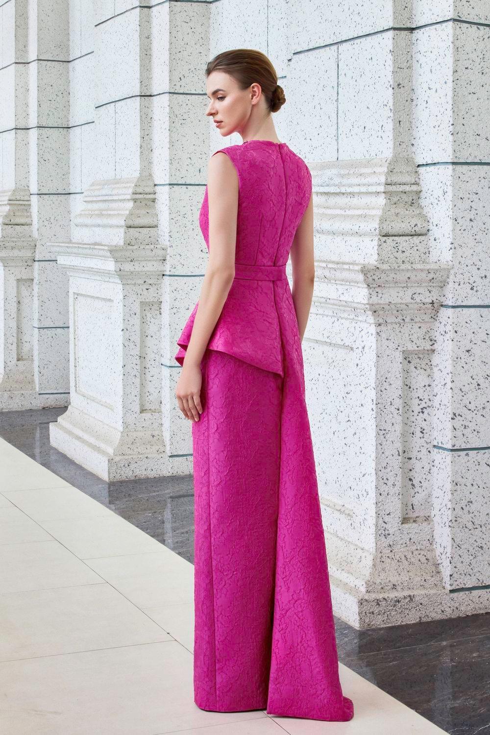 Rhapsody Sheath Extended Flap Jacquard Floor Length Dress - MEAN BLVD