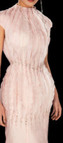 Rhodes Mermaid Cap Sleeved Silk Organza Floor Length Dress - MEAN BLVD