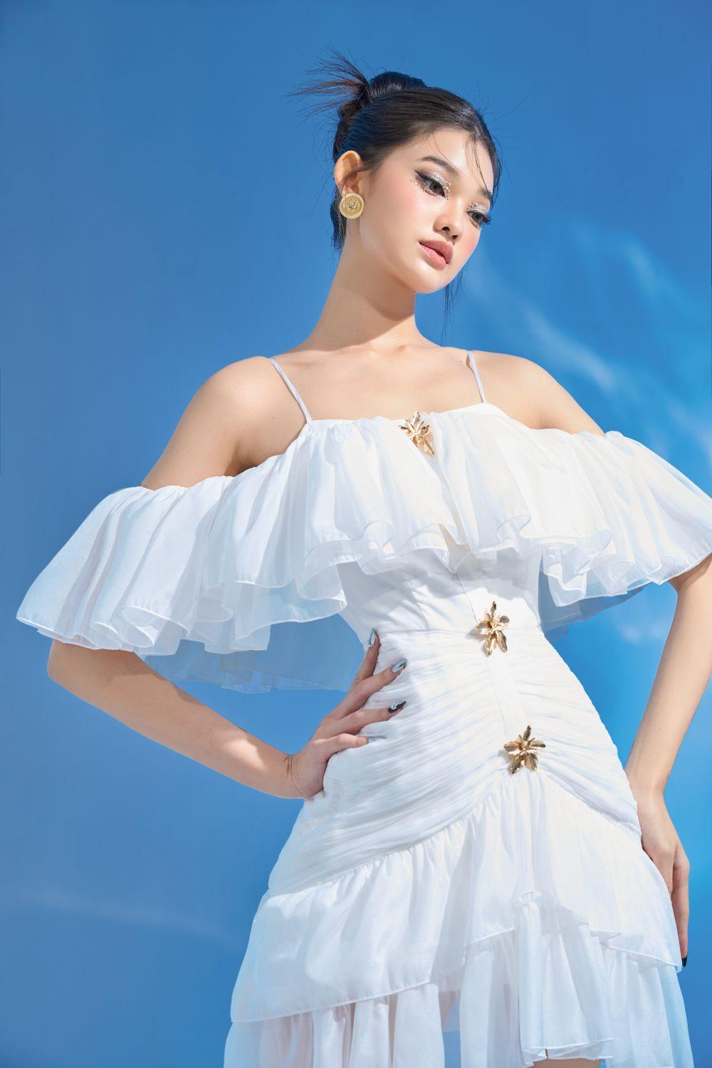 Rihana Layered Ruffled Organza Mini Dress - MEAN BLVD