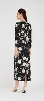 Riley Sheath V-Neck Silk Midi Dress - MEAN BLVD