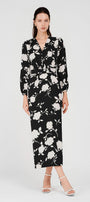 Riley Sheath V-Neck Silk Midi Dress - MEAN BLVD
