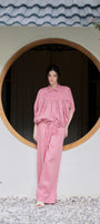 Rina Straight Wide Leg Linen Floor Length Pants - MEAN BLVD