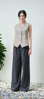 Rina Straight Wide Leg Linen Floor Length Pants - MEAN BLVD