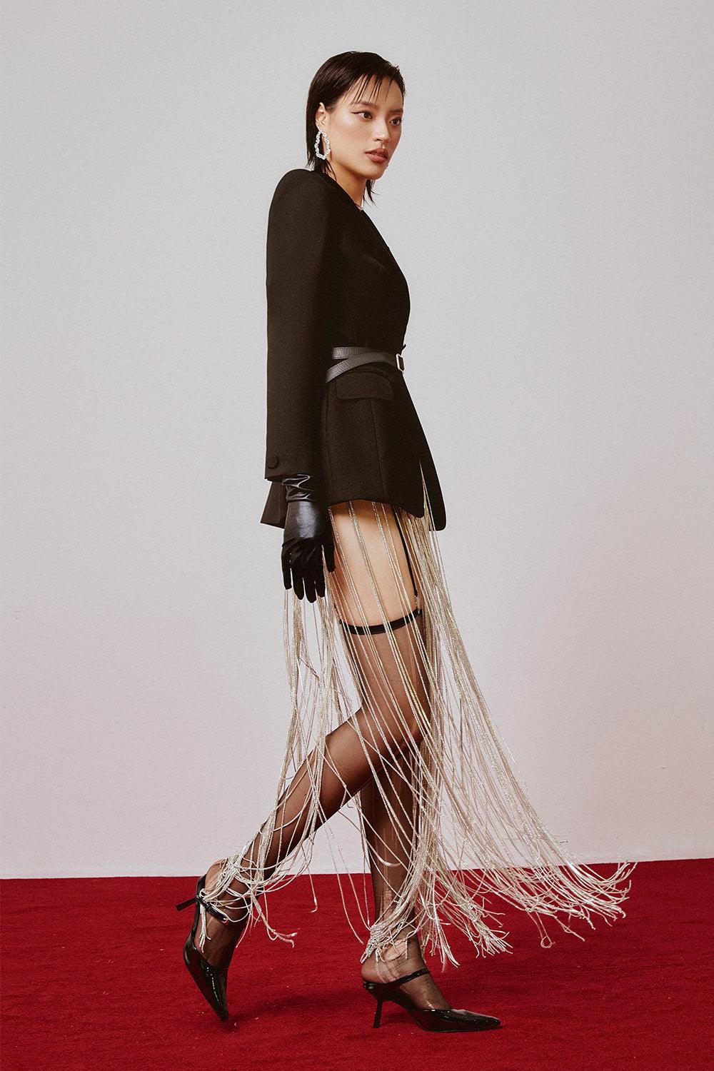 Ringle Bodycon Stone Lace Corset - MEAN BLVD