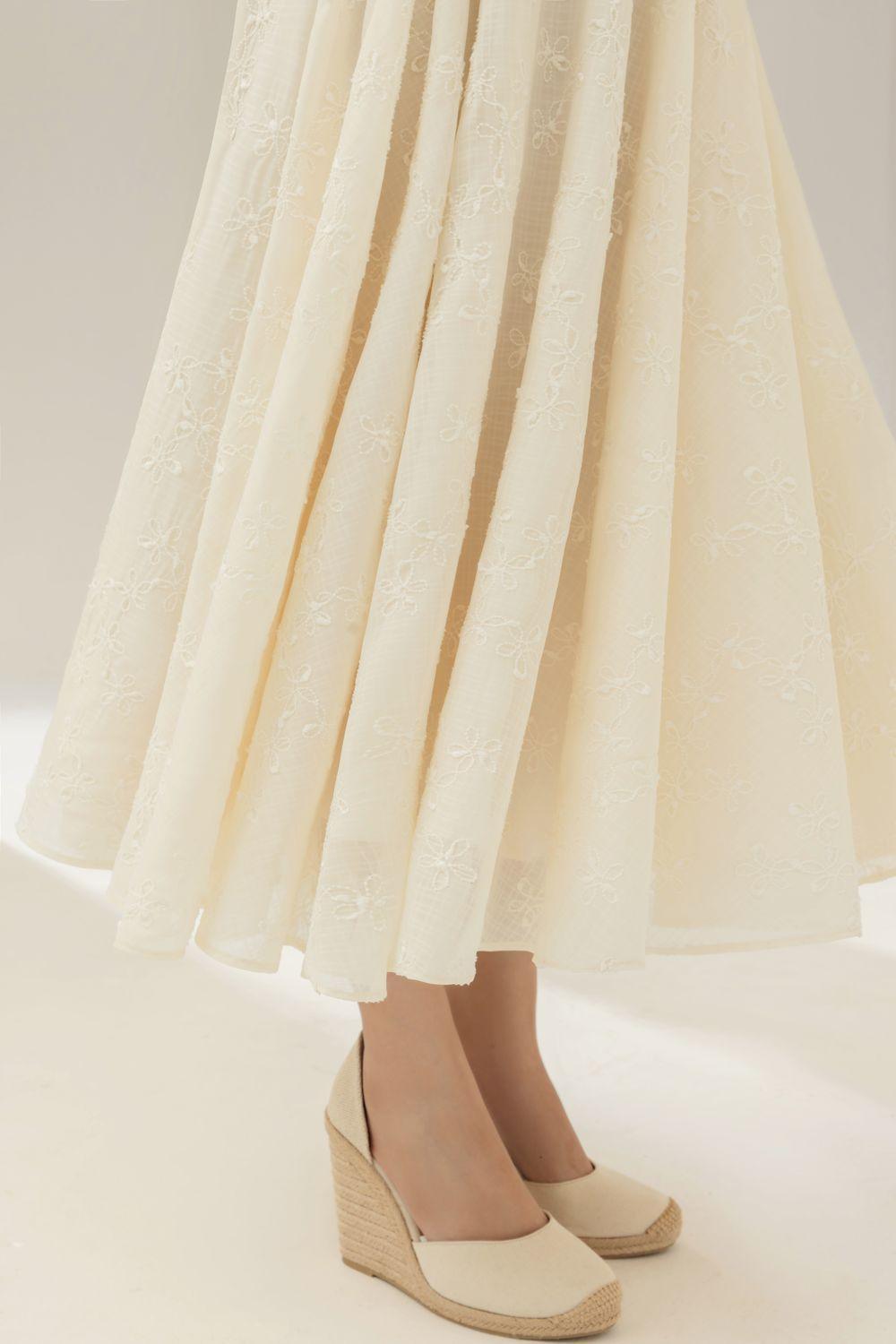 Rio A-line Spaghetti Strap Lace Midi Dress - MEAN BLVD