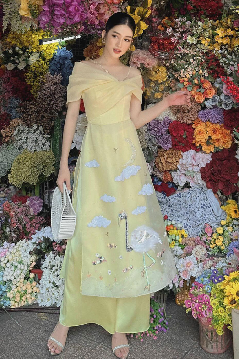 Rita Off-Shoulder Ao Dai Set