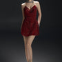 Glimering Gala A-line Spaghetti Strap Mesh Mini Dress