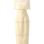 Rivera Sheath Cape Shoulder Mesh Taffeta Midi Set - MEAN BLVD