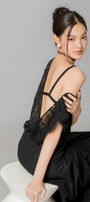 Rivka Pleated V-Neck Poly Wool Ankle Length Dress - MEAN BLVD