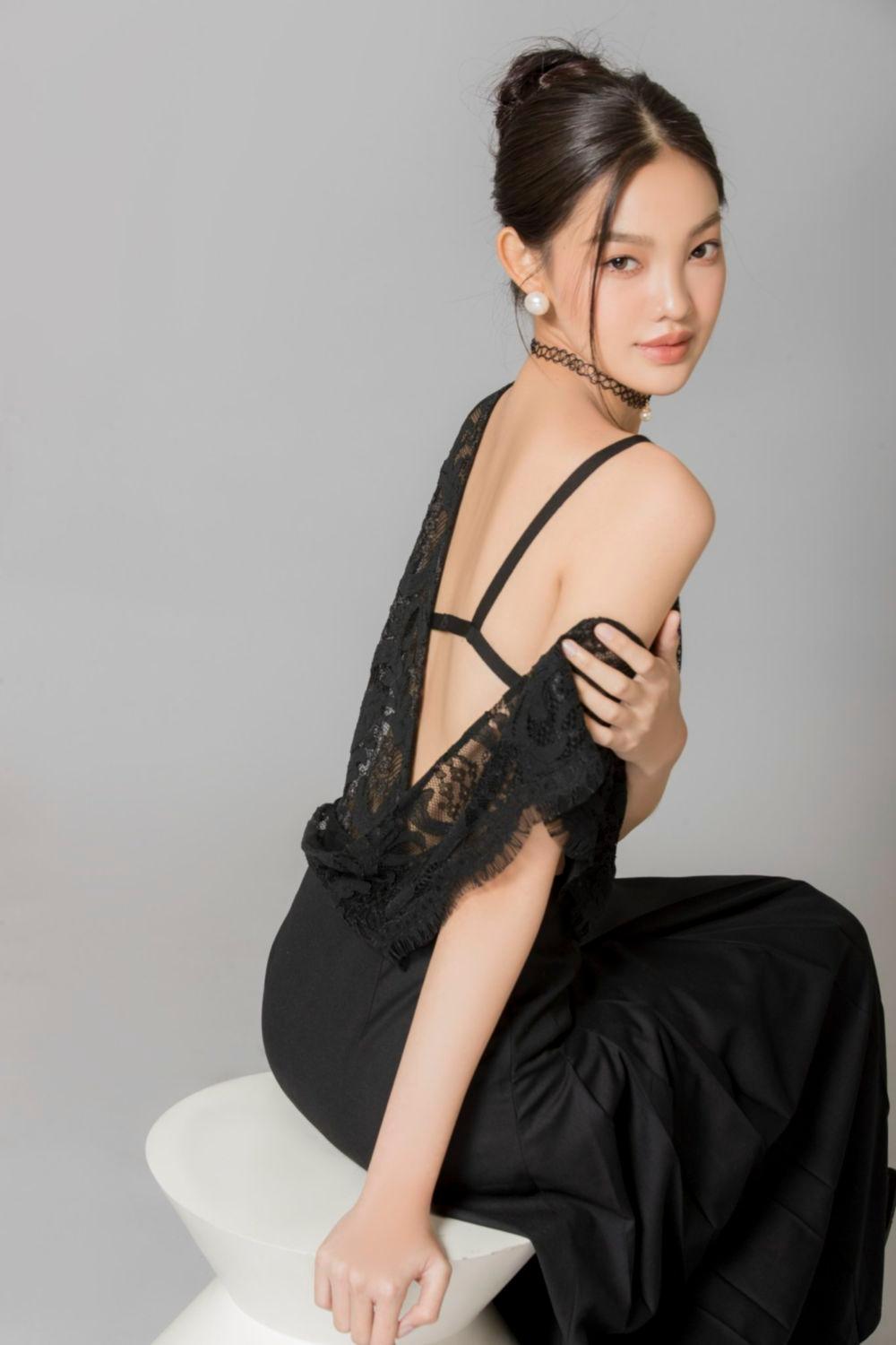 Rivka Pleated V-Neck Poly Wool Ankle Length Dress - MEAN BLVD
