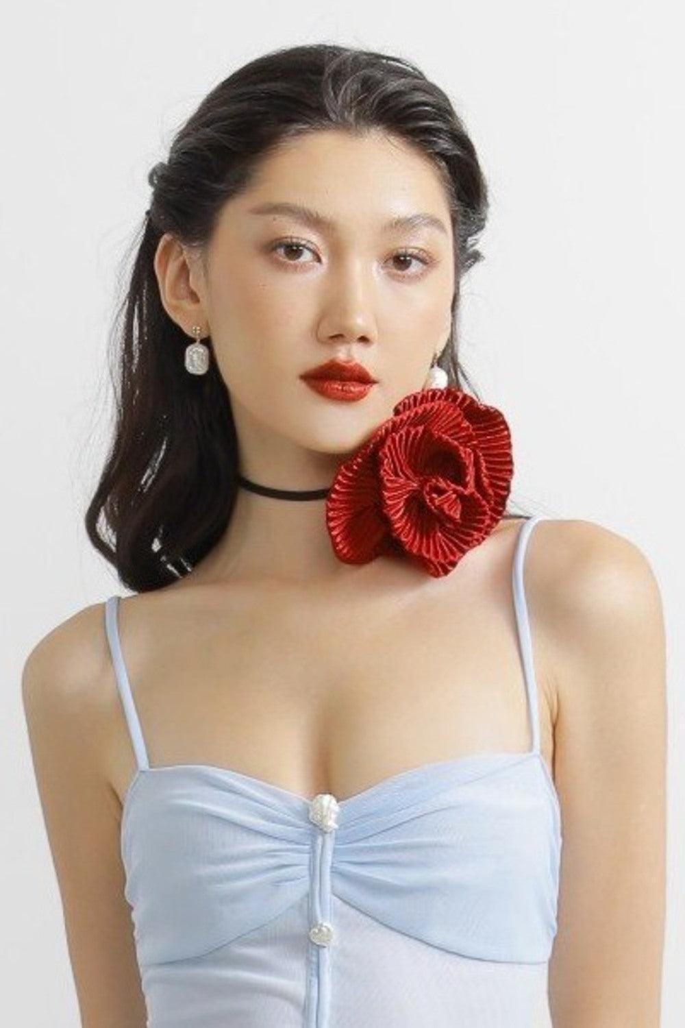 Rodney Floral Silk Choker - MEAN BLVD