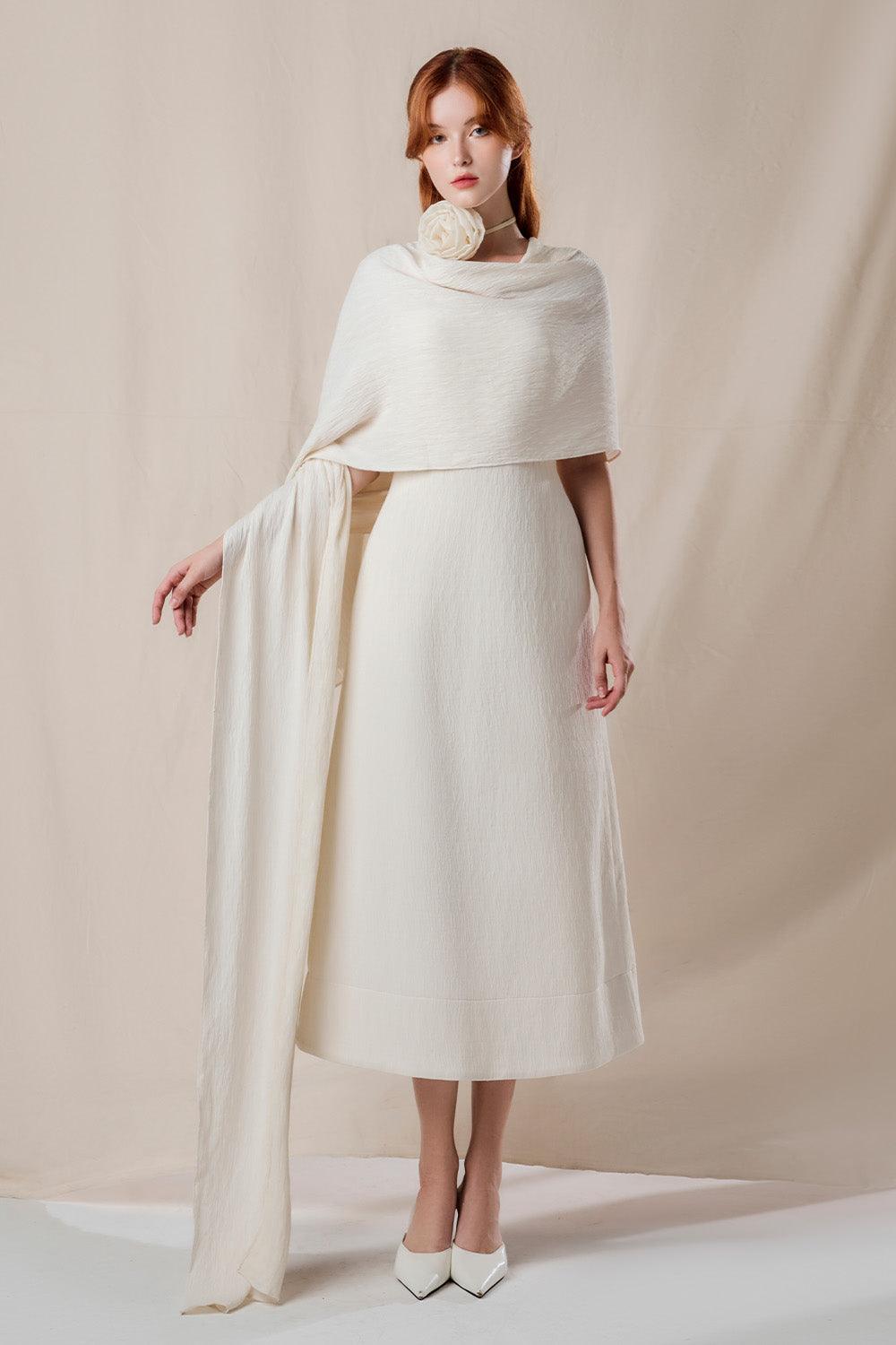 Roise A-line Sleeveless Ribbed Burlap Midi Dress - MEAN BLVD