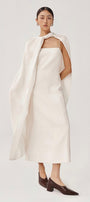 Roise A-line Sleeveless Ribbed Burlap Midi Dress - MEAN BLVD