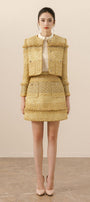 Romanza A-line Patch Pocket Tweed Mini Skirt - MEAN BLVD