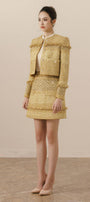 Romanza A-line Patch Pocket Tweed Mini Skirt - MEAN BLVD