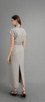 Ronnie Sheath Cap Sleeved Wool Midi Dress - MEAN BLVD