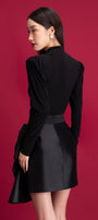 Rory A-line Bow Tie Taffeta Mini Skirt - MEAN BLVD