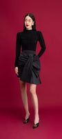 Rory A-line Bow Tie Taffeta Mini Skirt - MEAN BLVD