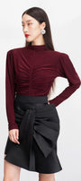 Rory A-line Bow Tie Taffeta Mini Skirt - MEAN BLVD