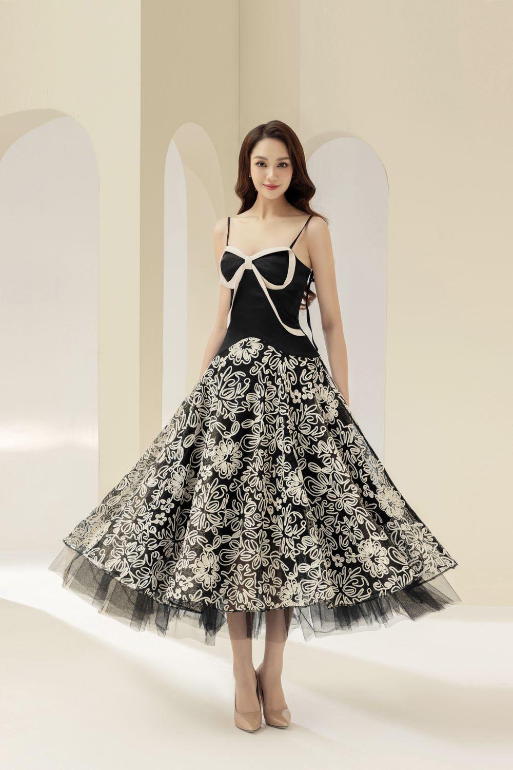 Rosa A-line Semi-Heart Neck Polyester Lace Midi Dress - MEAN BLVD