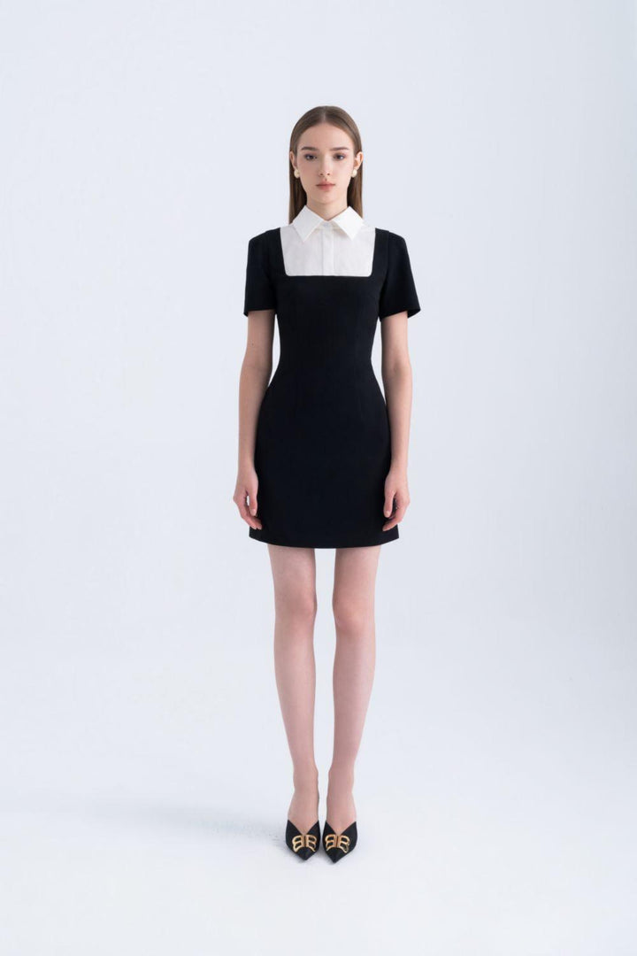 Rosabella Sheath Short Sleeved Polycotton Mini Dress - MEAN BLVD