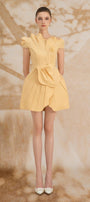 Rosalba A-line Cap Sleeved Polycotton Mini Dress - MEAN BLVD