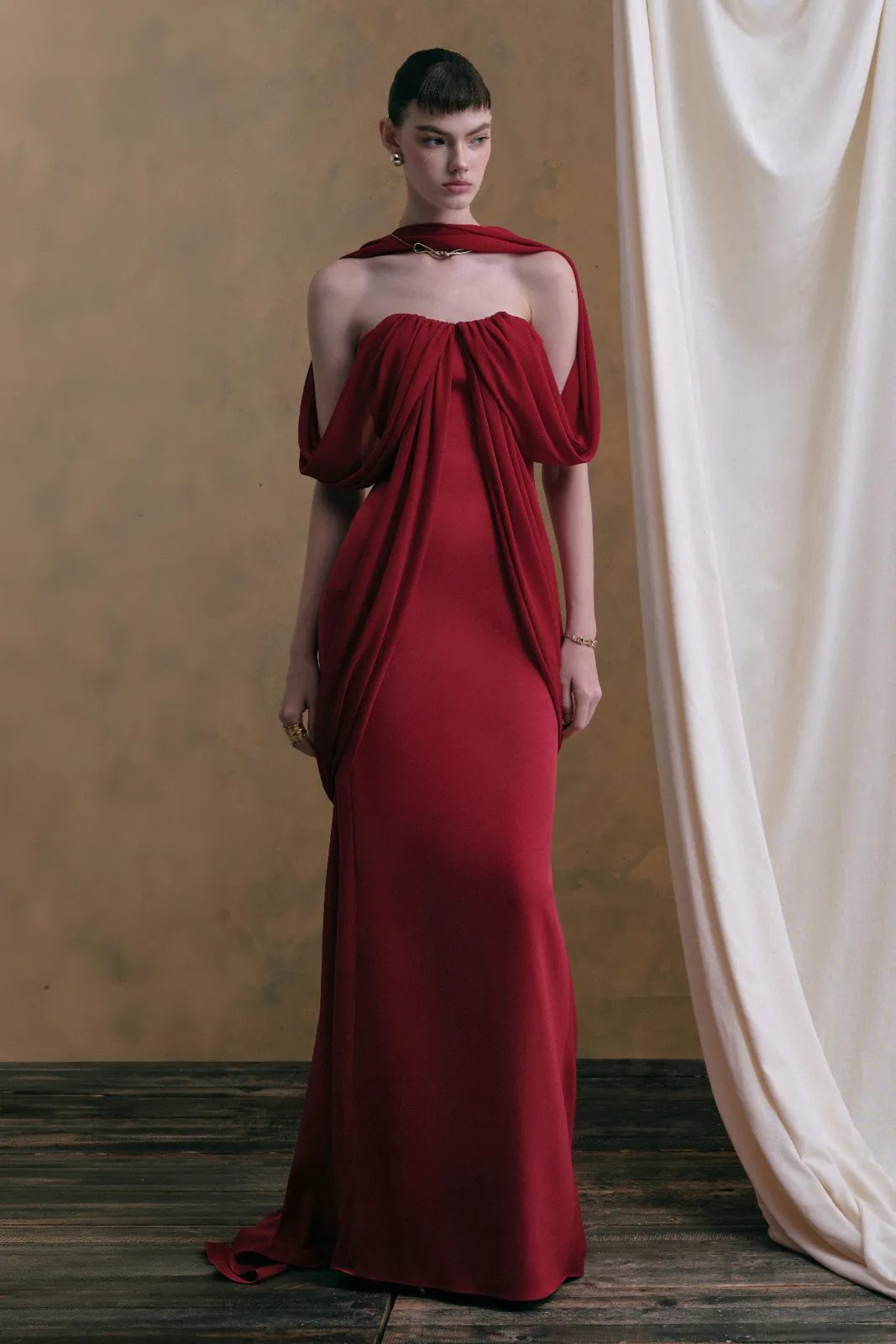 Rosalind Draped Maxi Dress - MEAN BLVD